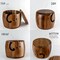 Large Wooden Yarn Bowl with Lid - 9x7 Inch XL Acacia Wood Holder for Knitting